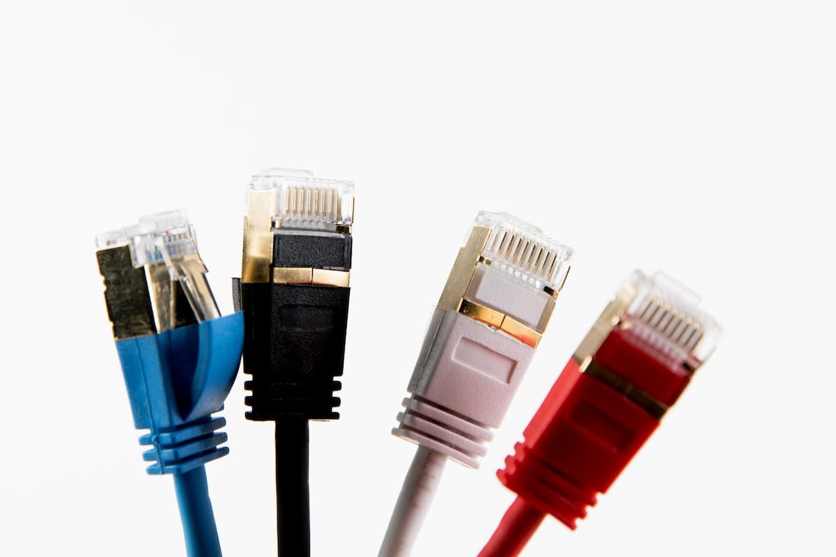 Cat6 and Cat6a ethernet cables with RJ45 connectors — SyncTO Systems network cabling Toronto